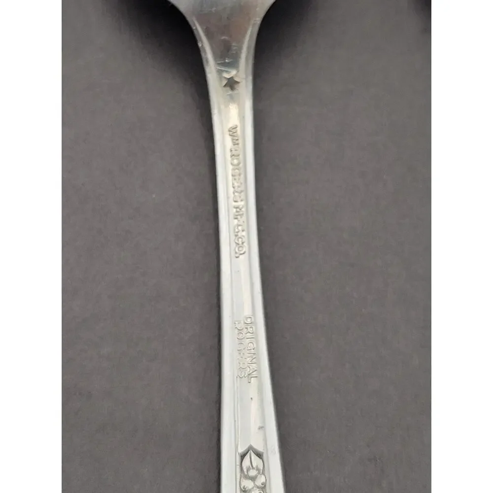 WM Rogers Mfg Set 4 Teaspoons PRISCILLA LADY ANN Silverplate Flatware Vtg Discon